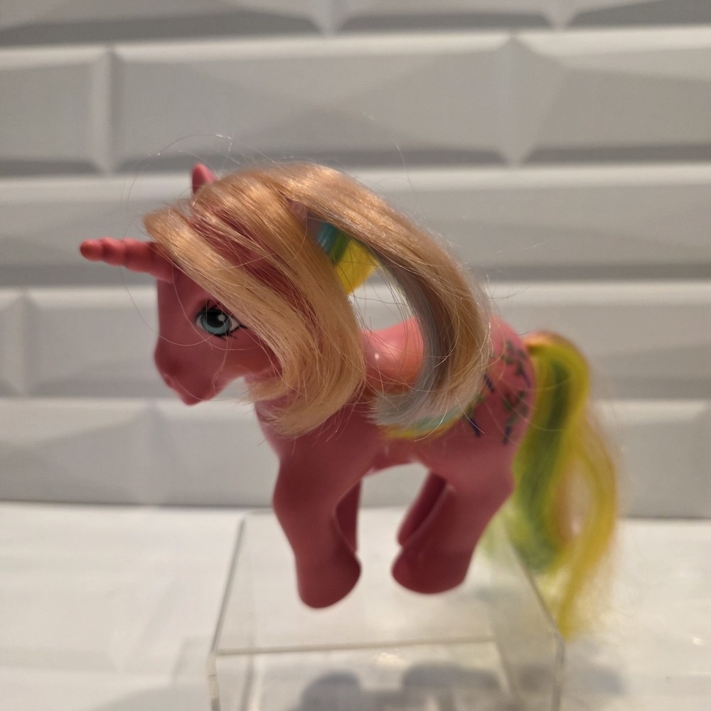 G1 My Little Pony PINWHEEL 1984 Rainbow Pony Vintage Hasbro Pink Unicorn